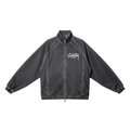 Unisex Vintage Wash Full Zip Mesh Jacket