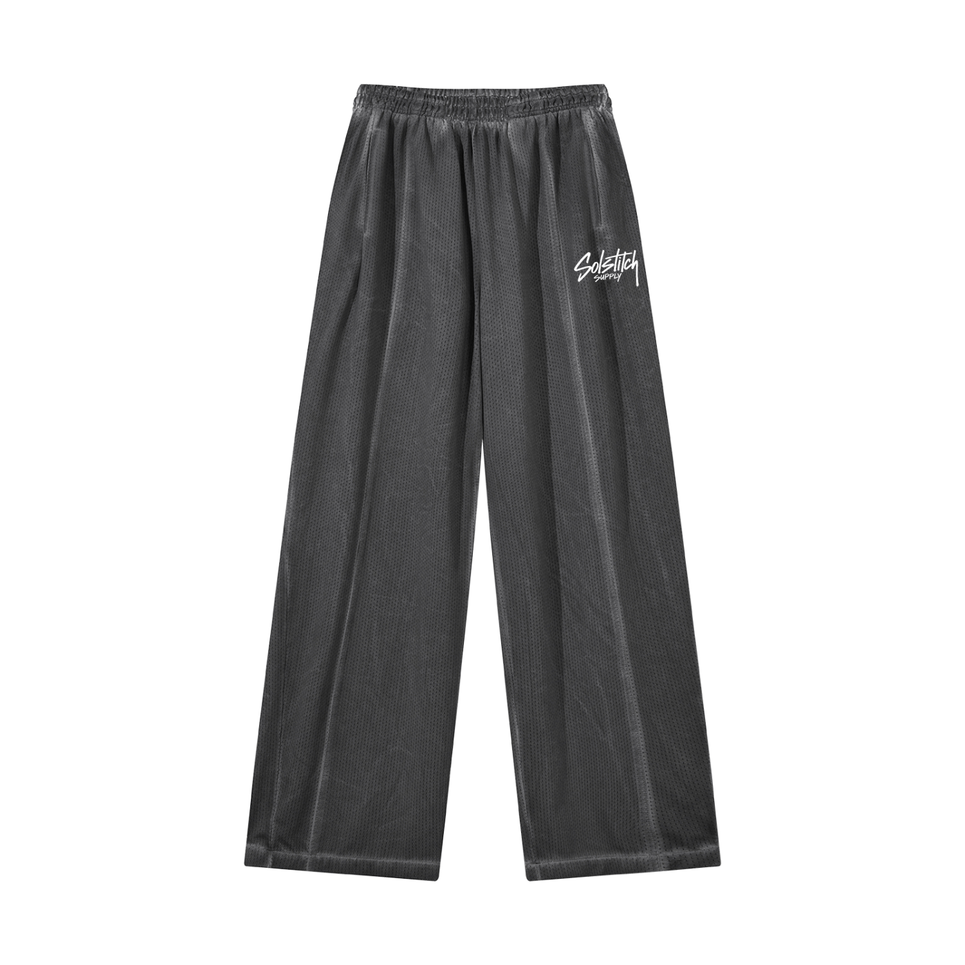 Unisex Vintage Wash Wide Leg Mesh Sweatpants