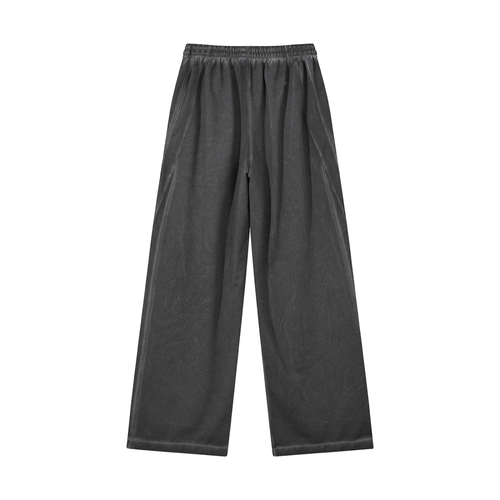Unisex Vintage Wash Wide Leg Mesh Sweatpants